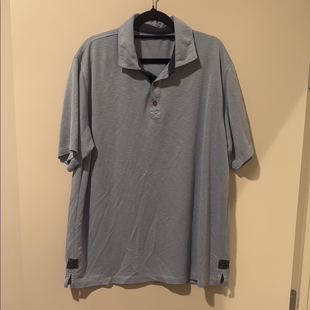 Orvis Blue Polo Shirt Short Sleeve Casual